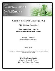 Conflict Research Centre (CRC) - Saint Paul University