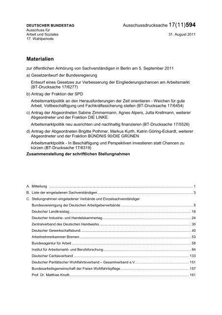 Bt Drucksache 17 11 594 Institut Arbeit Und Qualifikation