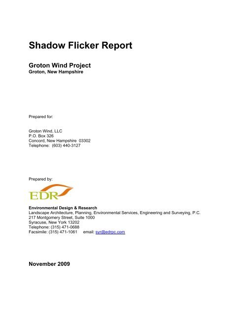 Appendix 25 - Shadow Flicker Report - Iberdrola Renewables