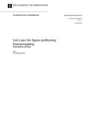 UvA Lean Six Sigma certificering: Examenregeling - IBIS UvA