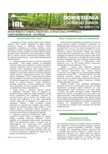 Instytut Badawczy Leśnictwa, Sękocin Stary, ul. Braci Leśnej 3, 05 ...