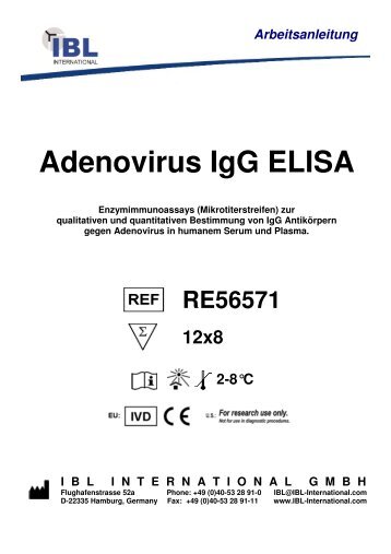 Adenovirus IgG ELISA - IBL international