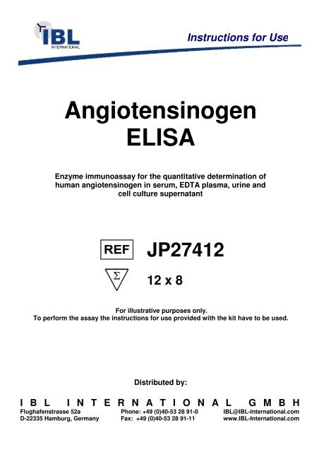 Angiotensinogen ELISA - IBL international