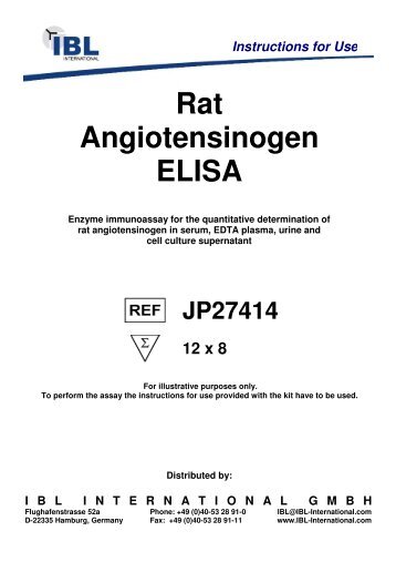 Rat Angiotensinogen ELISA - IBL international