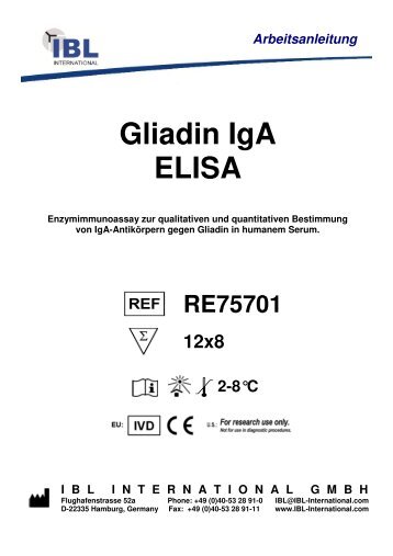 Gliadin IgA ELISA - IBL international