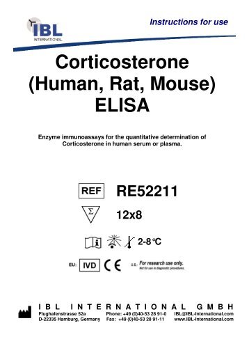 Corticosterone (Human, Rat, Mouse) ELISA - IBL international