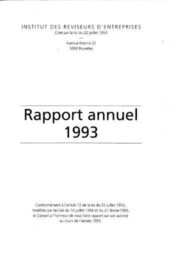 Rapport annuel 1993.pdf - IBR