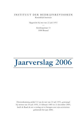 Jaarverslag 2006 - IBR