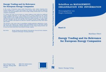 Energy Trading and its Relevance for European Energy Companies