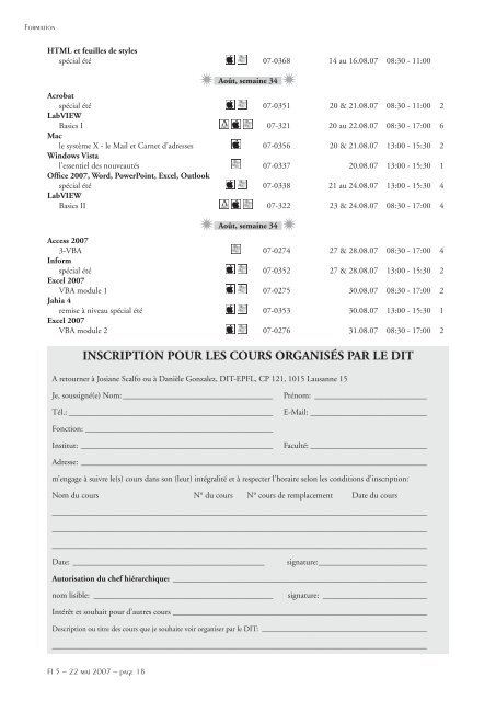 version PDF - Flash informatique - EPFL