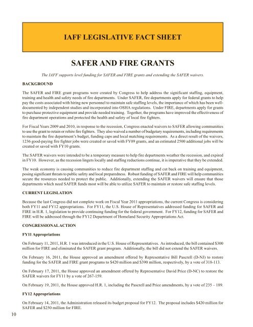 2011 Fire Fighters Issues Book.pmd - IAFF