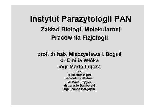 Mieczysława I Boguś - Instytut Badawczy Leśnictwa