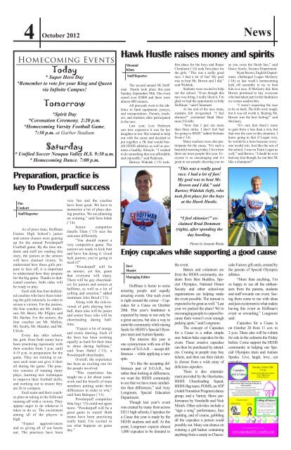 Volume 40 Issue 1 - Homecoming 2012 - Hoffman Estates High ...
