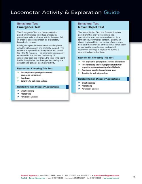 View Catalog PDF - Harvard Apparatus