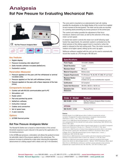 View Catalog PDF - Harvard Apparatus