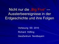 Nicht nur die „Big Five“ --- Aussterbeereignisse in der Erdgeschichte ...