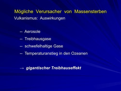 Nicht nur die „Big Five“ --- Aussterbeereignisse in der Erdgeschichte ...