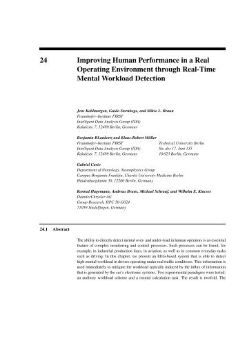 24 Improving Human Performance in a Real Operating Environment ...