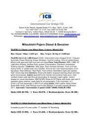Mitsubishi Pajero Diesel & Benziner - ICB - International Car Bridge