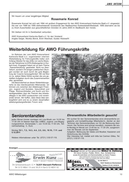 Mitteilungen - AWO Karlsruhe