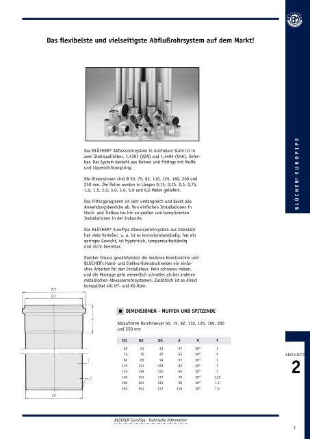 BLÜCHER® Europipe - BLÜCHER Metal HKT Gmbh