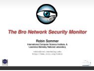 The Bro Network Security Monitor - The ICSI Networking and ...