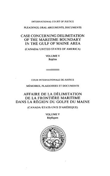case concerning delimitation of the maritime boundary in the gulf of ...