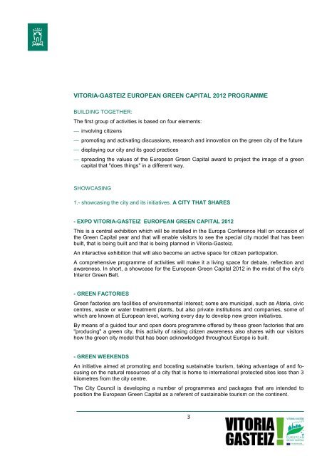 vitoria-gasteiz european green capital 2012 programme