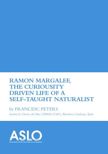 ramon margalef, the curiousity driven life of a - Instituto de Ciencias ...