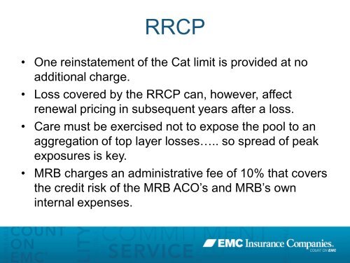 EMC and Mutual Reinsurance Bureau - International Cooperative ...