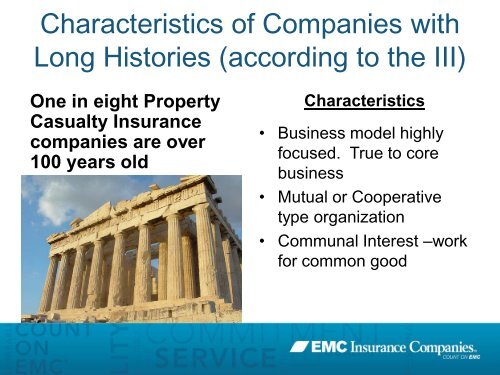 EMC and Mutual Reinsurance Bureau - International Cooperative ...