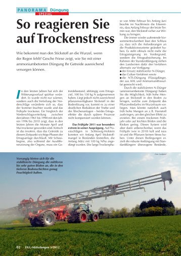 So reagieren Sie auf Trockenstress - Hanse Agro