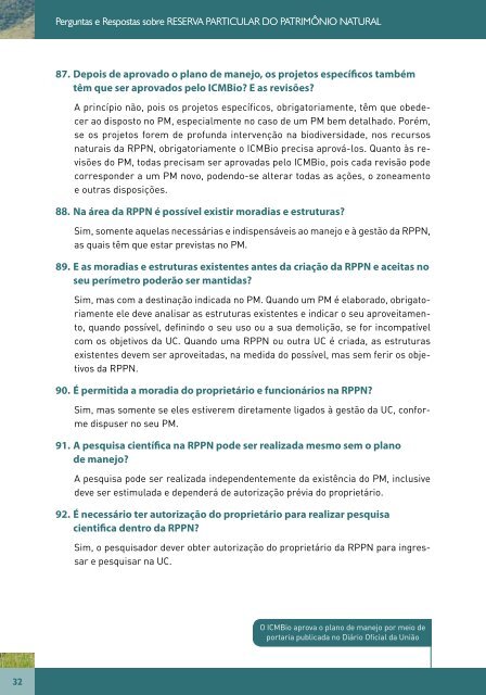 perguntas com respostas sobre as RPPN - ICMBio