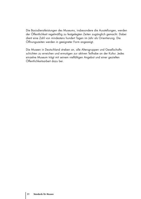 Standards für Museen (.pdf) - Deutscher Museumsbund
