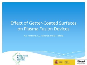 Effect of Getter-coated surfaces on plasma Fusion devices