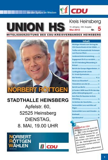 Mai 2012 - CDU Kreisverband Heinsberg