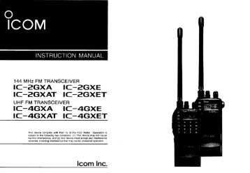 IC-2GXAT - ICOM Canada