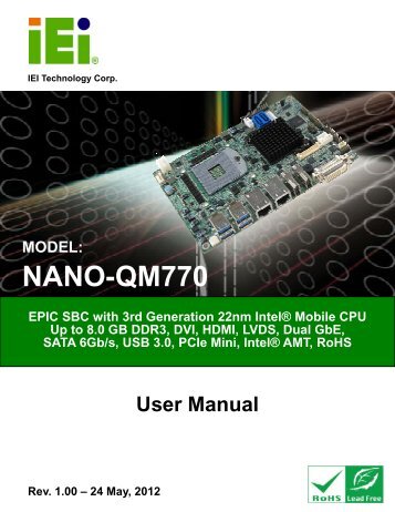 NANO-QM770 EPIC SBC - iEi