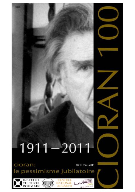 cioran: le pessimisme jubilatoire