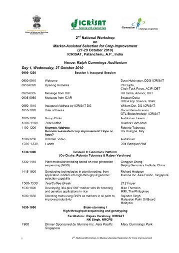 Programme - Icrisat