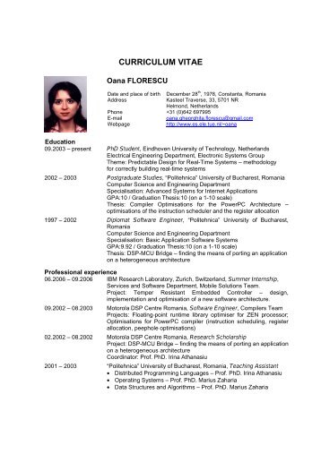 CURRICULUM VITAE - Electronic Systems