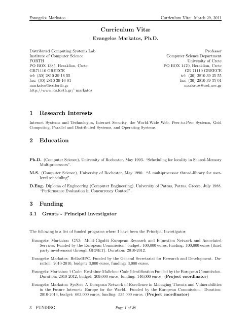 View Full CV in PDF format - ICS