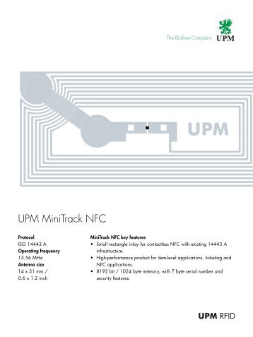 UPM MiniTrack NFC - IC-TAG Solutions