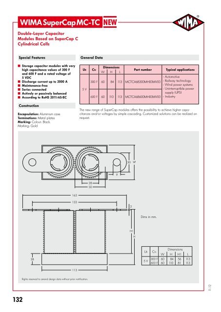 Capacitors for Electronic Equipment