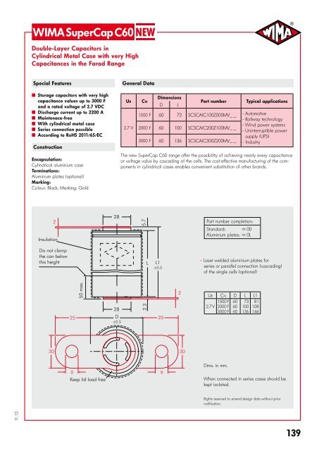 Capacitors for Electronic Equipment