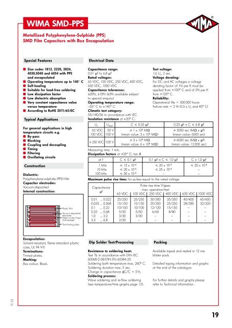 Capacitors for Electronic Equipment