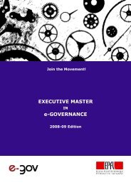 EXECUTIVE MASTER e-GOVERNANCE - Short Information about ...