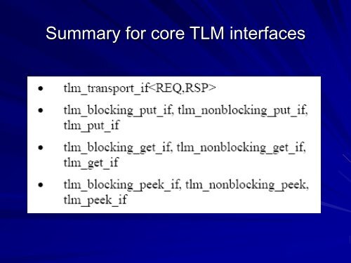 TLM Modeling Techniques