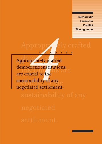 DEMOCRATIC LEVERS FOR CONFLICT ... - International IDEA