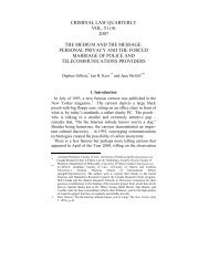 CRIMINAL LAW QUARTERLY VOL. 51 (4) 2007 THE ... - Ian Kerr